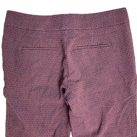 Hand Embroidered M Black Purple Diamond Cropped Pencil Rockabilly Upcycled - Picture 5 of 6